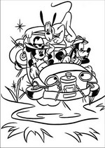 coloring page Mickey on safari